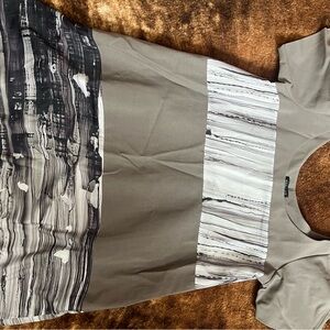 Asymmetrical Gray and Black Dress